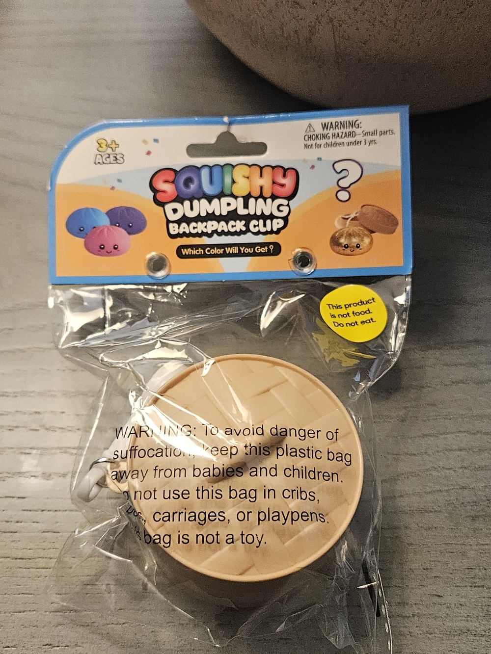 Squishy Dumpling Backpack Clip - RARE Dumpling